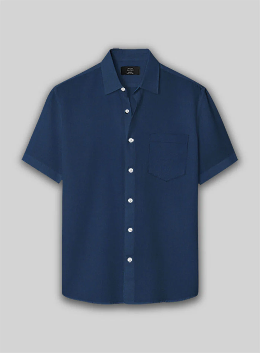 Air Blue Stretch Poplene Shirt