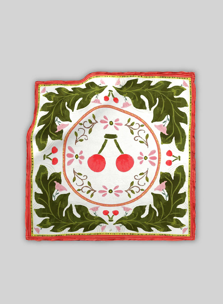 Amarena Silk Pocket Square