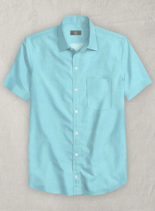 Aqua Blue Luxury Twill Shirt