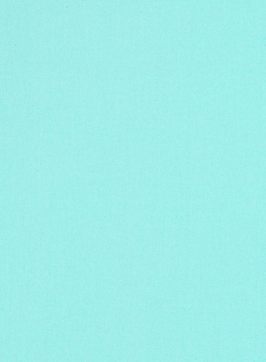 Aqua Blue Stretch Poplene Shirt - Image 4