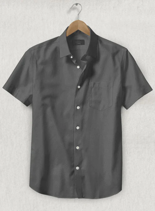 Ash Gray Stretch Twill Shirt