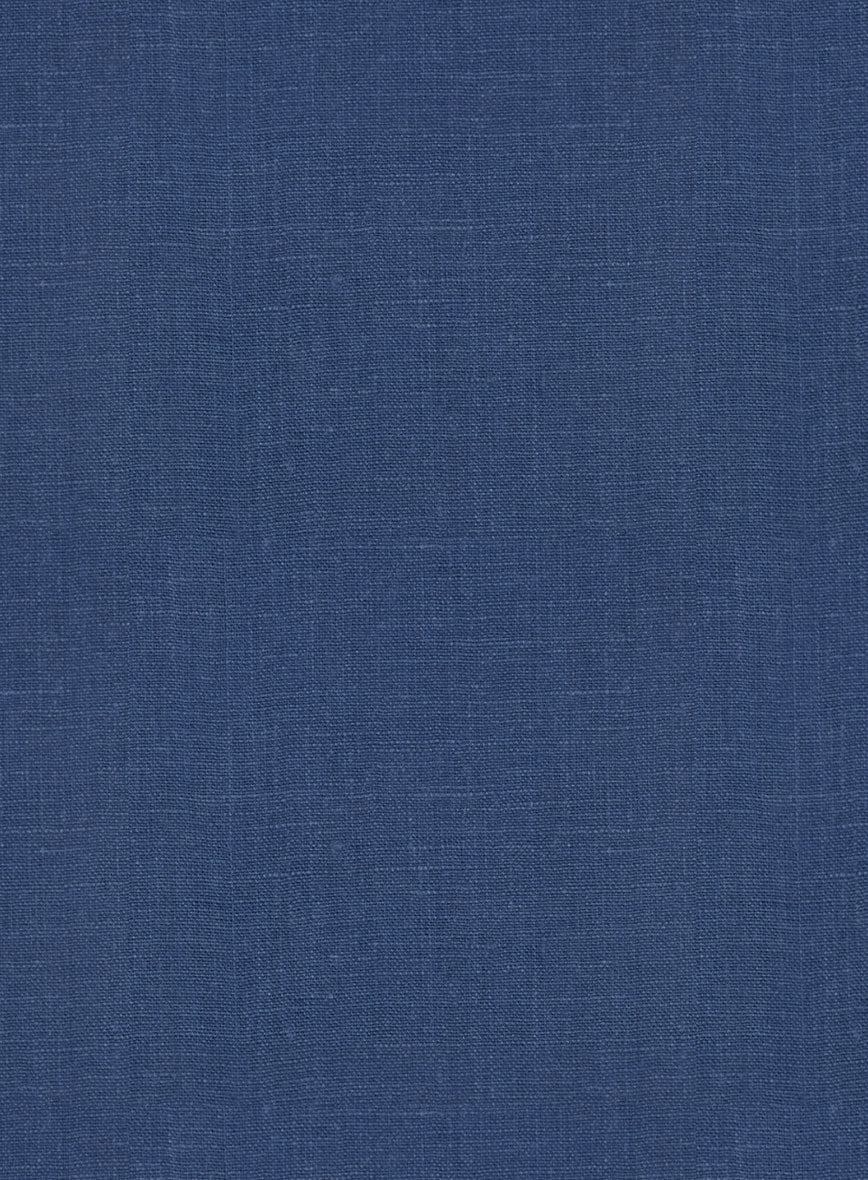 Azure Blue Linen Pants - Image 3