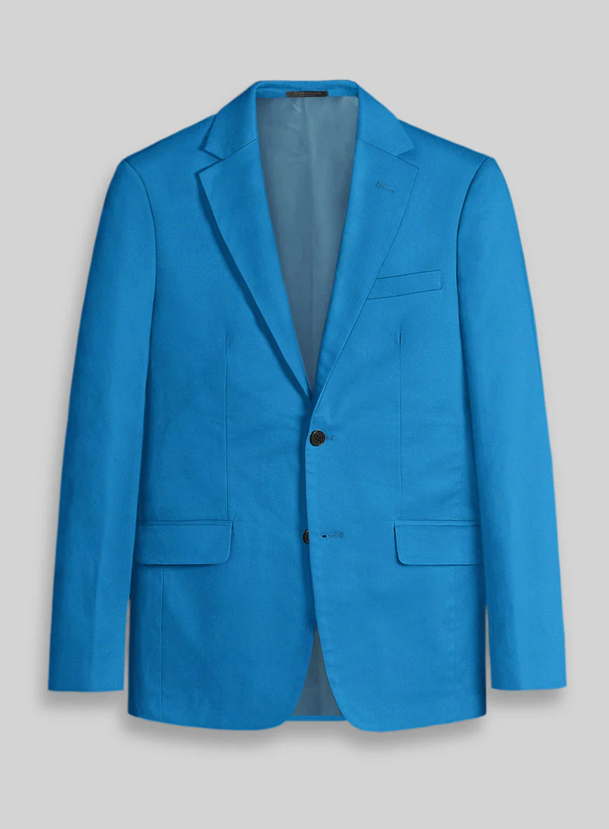 Azure Napoli Stretch Light Weight Cotton Suit - Image 2