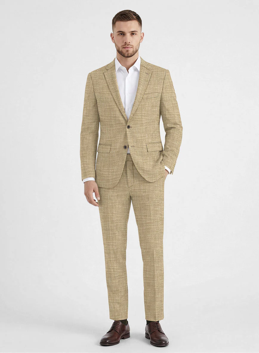 Bamboo Wool Buffed Beige Suit