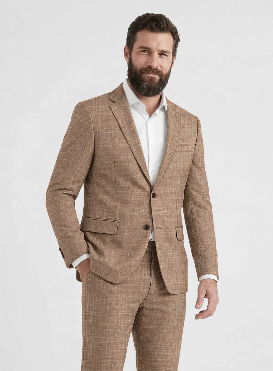 Bamboo Wool Saddle Brown Suit - Image 3