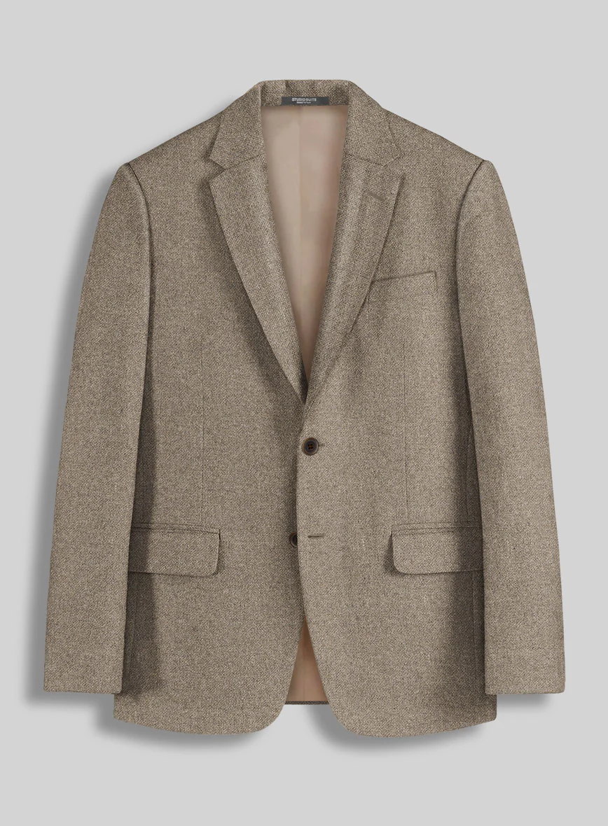 Bark Brown Heavy Tweed Jacket