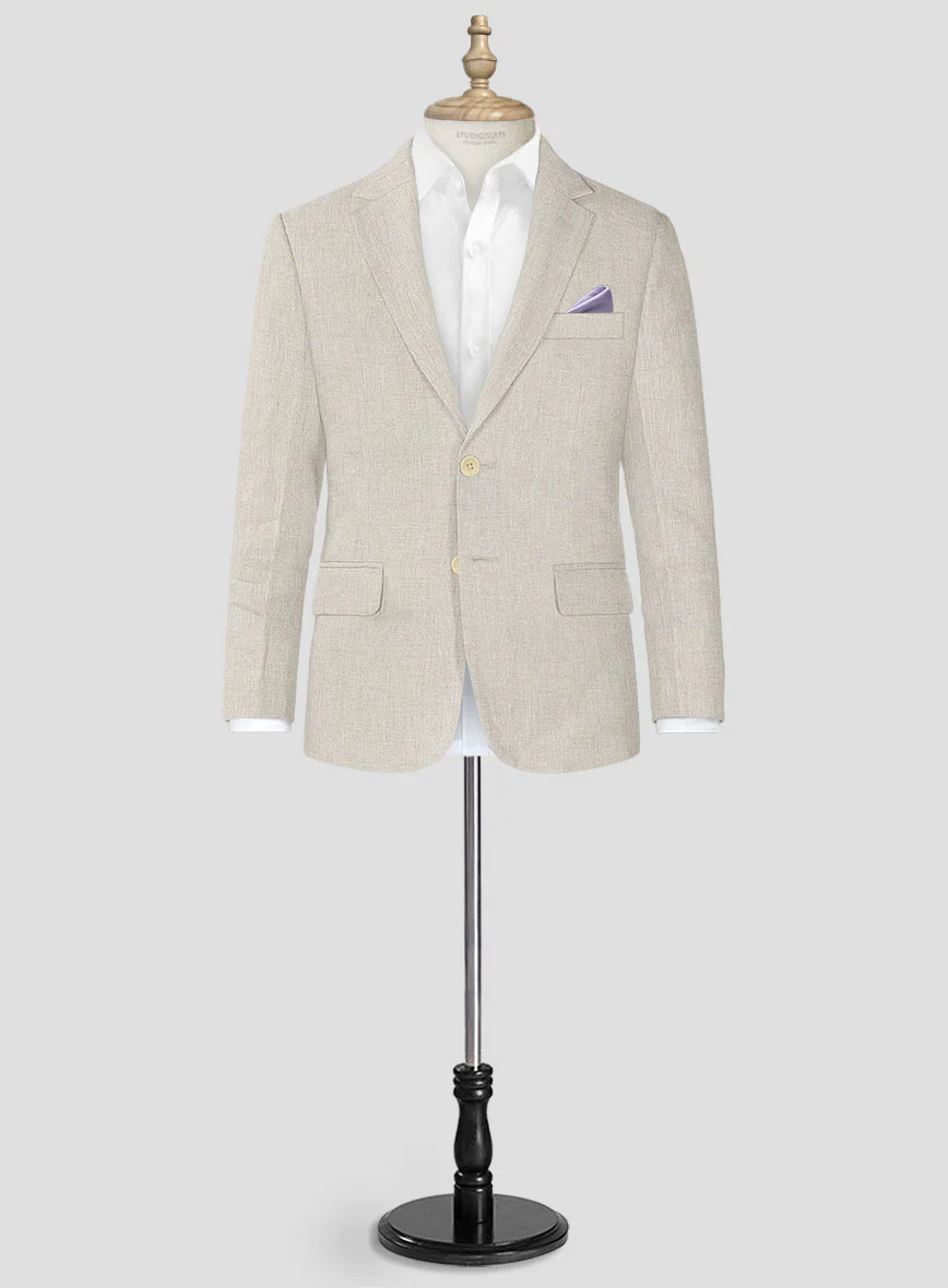 Barn Beige Linen Boys Suit - Image 2