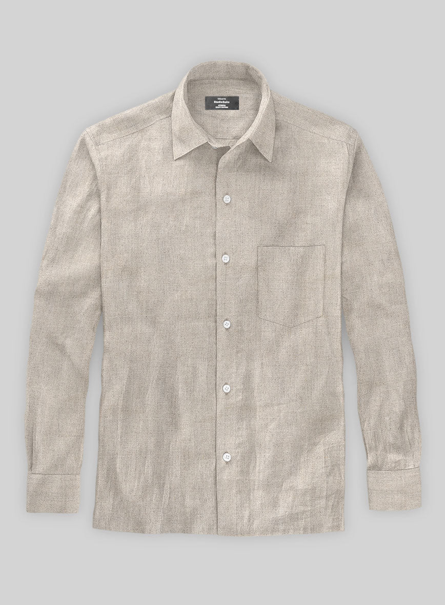 Barn Beige Linen Shirt - Image 2