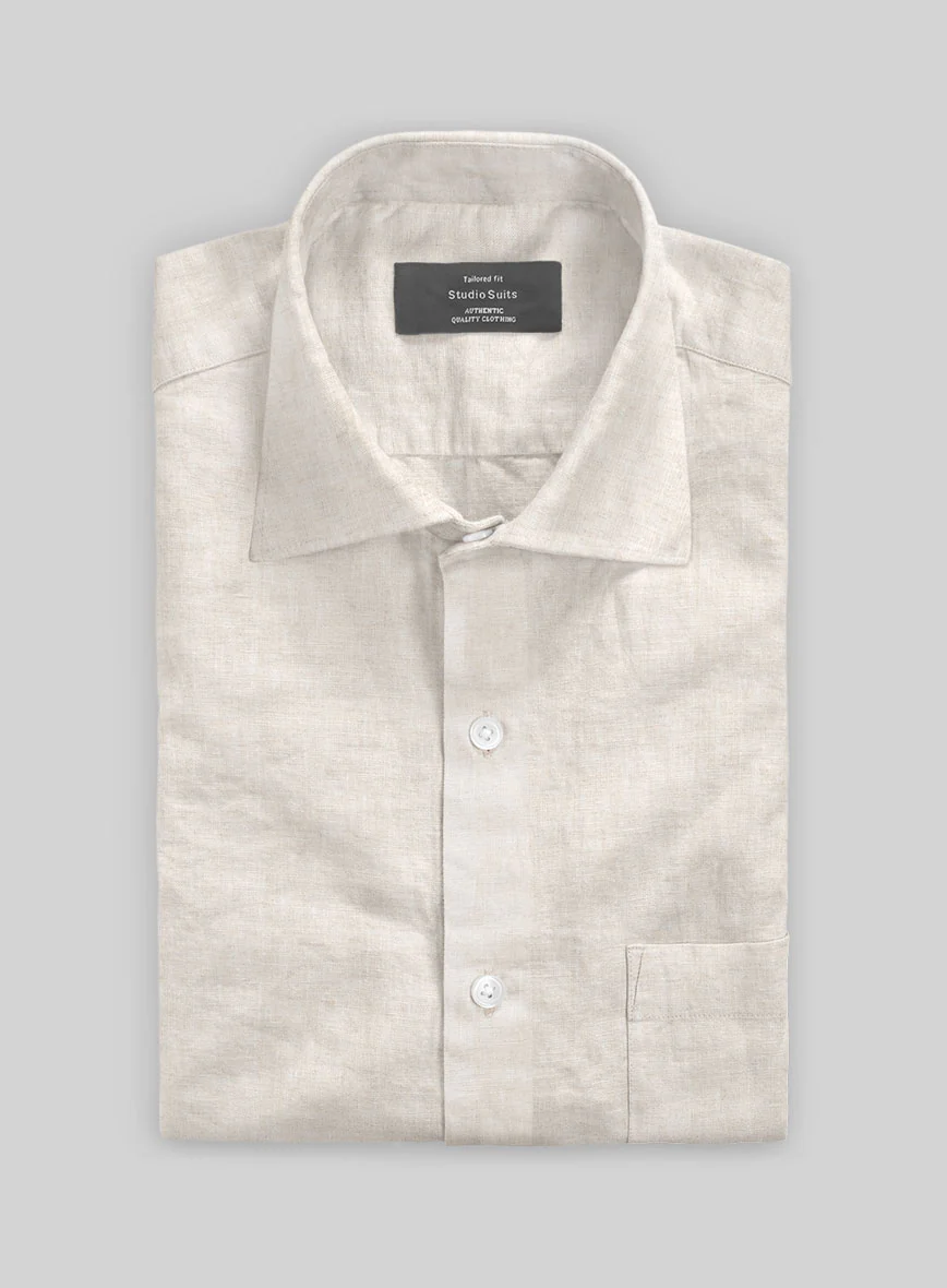 Beige Linen Shirt