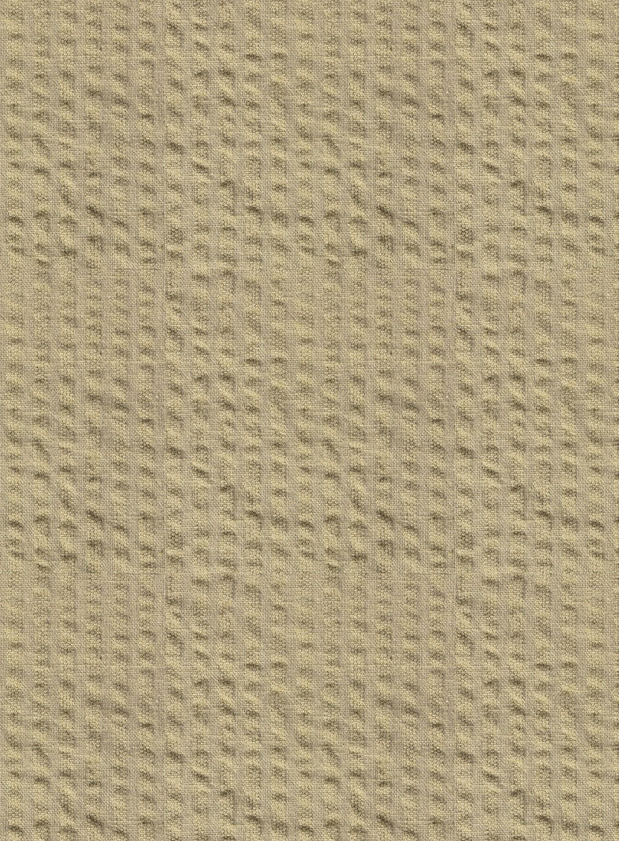 Beige Seersucker Shorts - Image 5