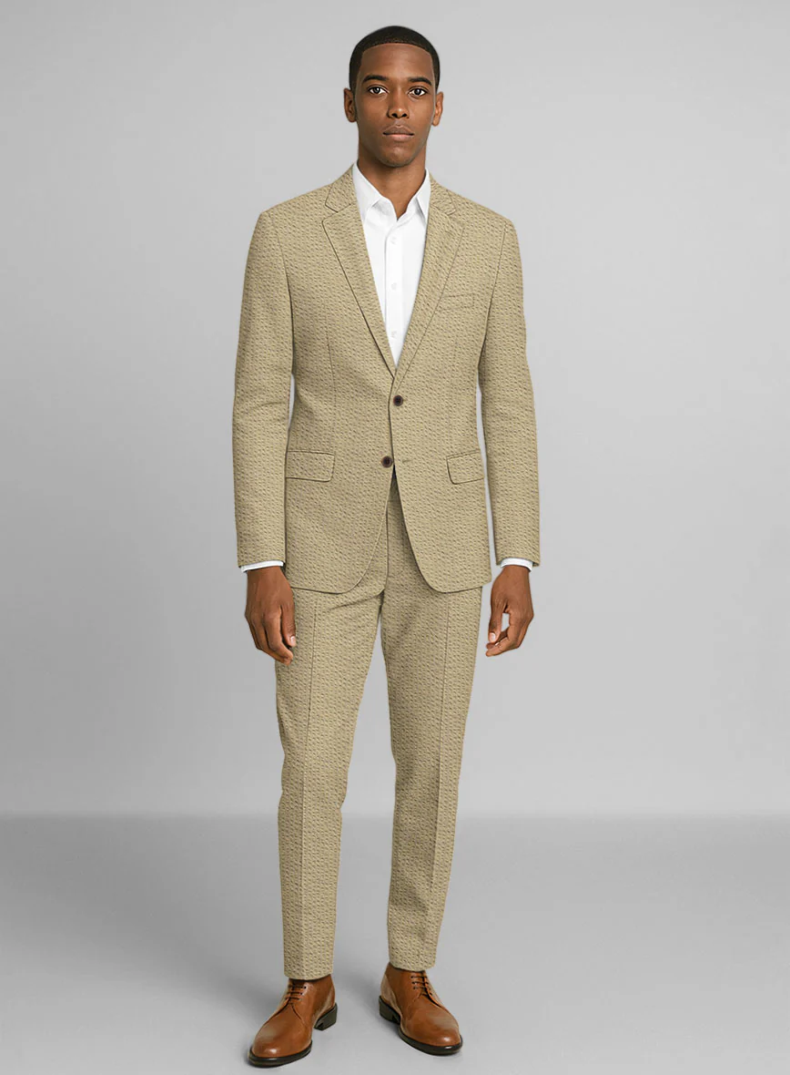 Beige Seersucker Suit