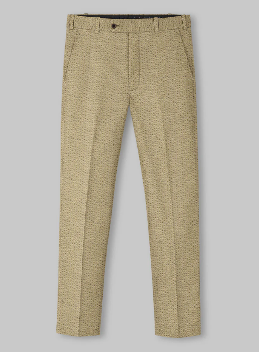 Beige Seersucker Suit - Image 4
