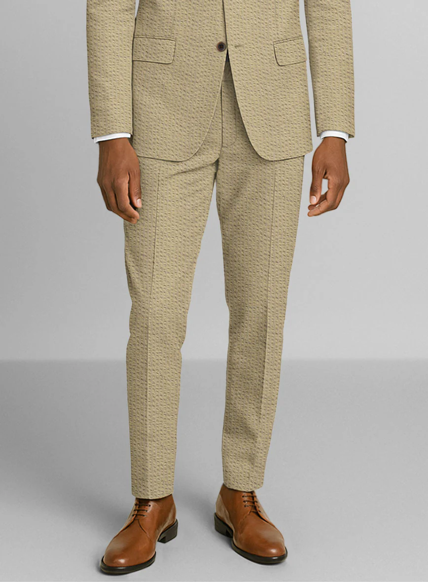 Beige Seersucker Suit - Image 5