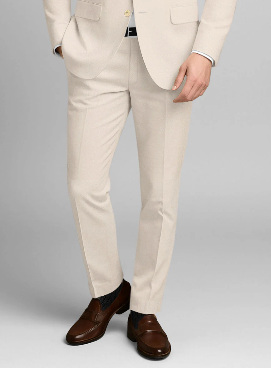 Beige Stretch Chino Pants - Image 2