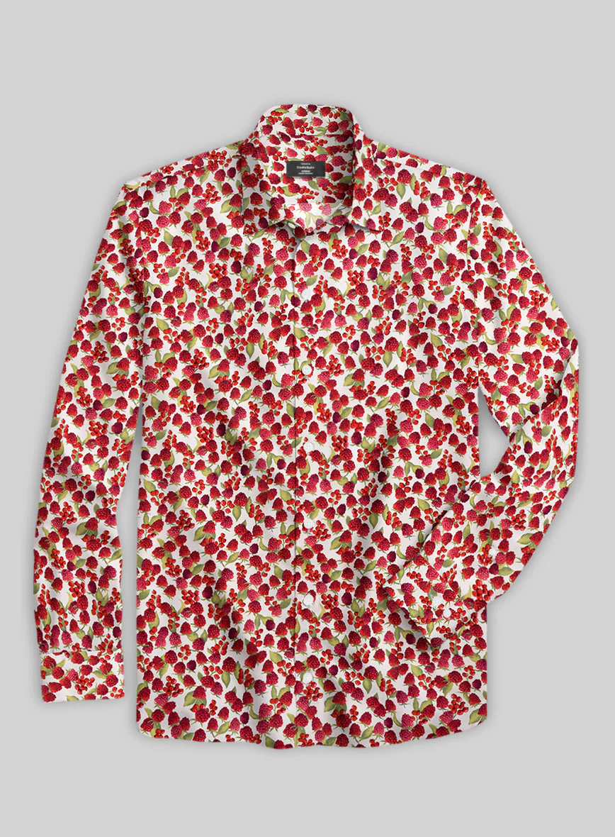 Berry Burst Cotton Shirt - Image 3