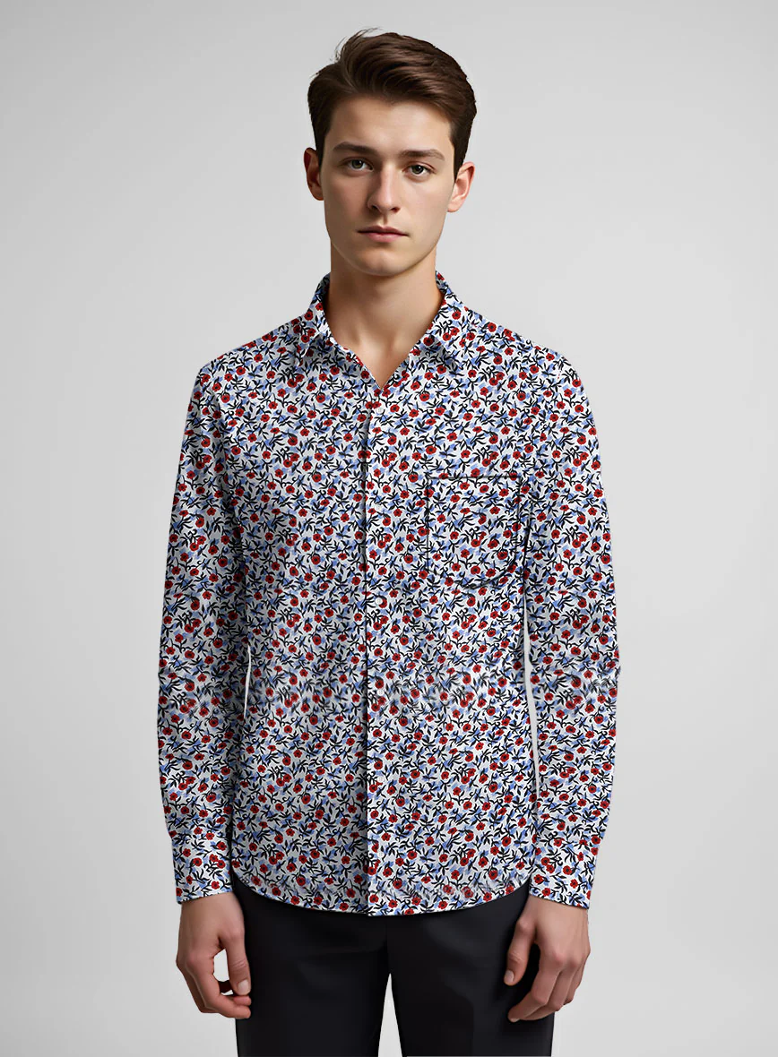 Berry Petal Cotton Shirt - Image 3