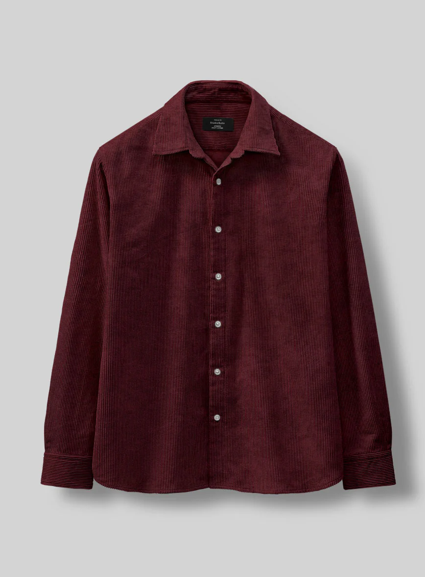 Berry Wine Corduroy Shirt - Image 3