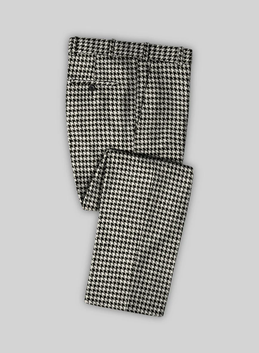 Big Houndstooth BW Tweed Double Breasted Suit - Image 8