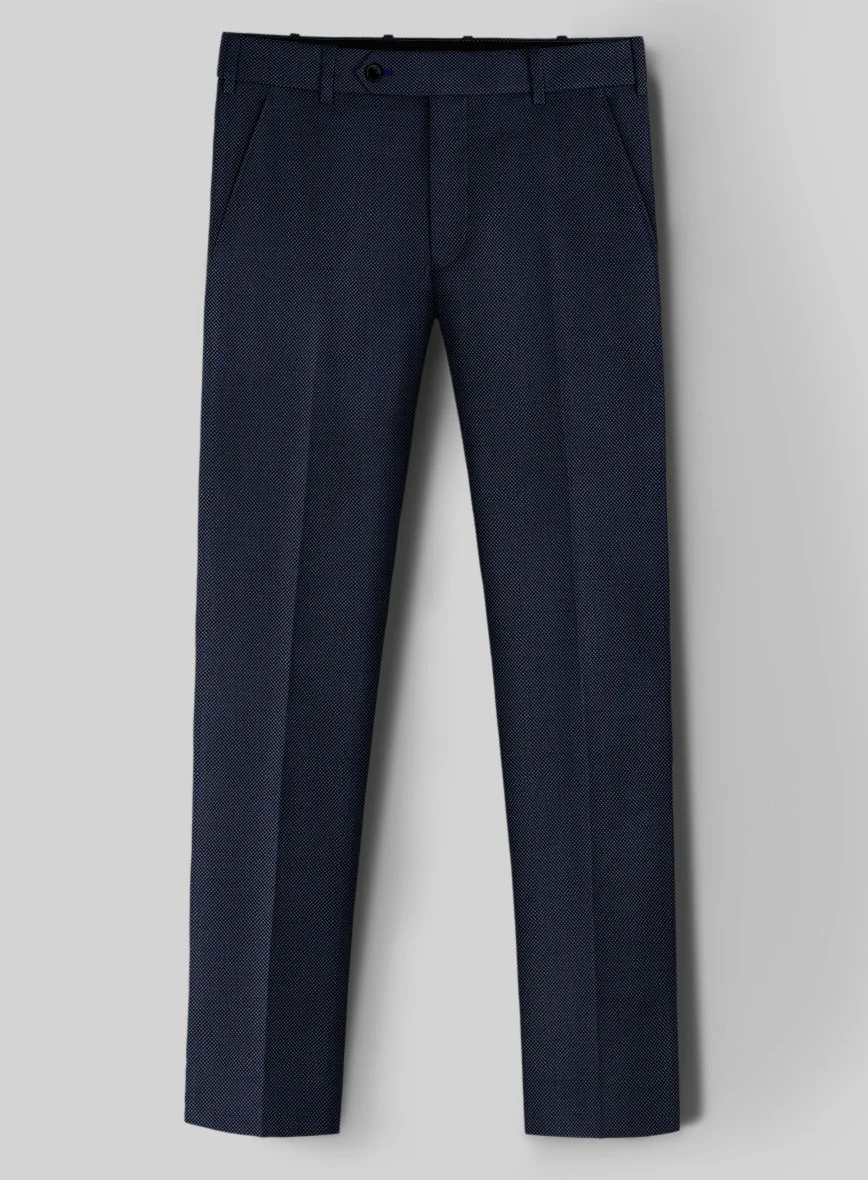 Birdseye Wool Blue Pants