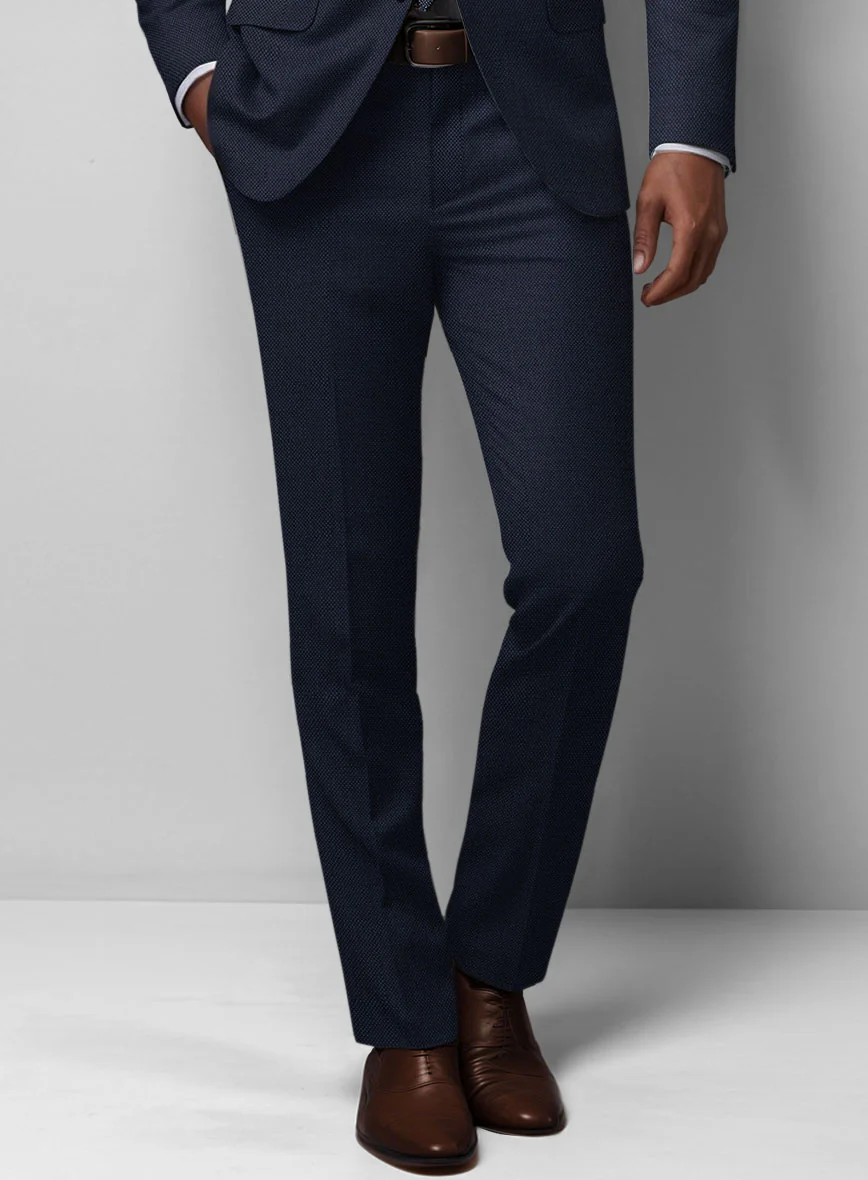Birdseye Wool Blue Pants - Image 2