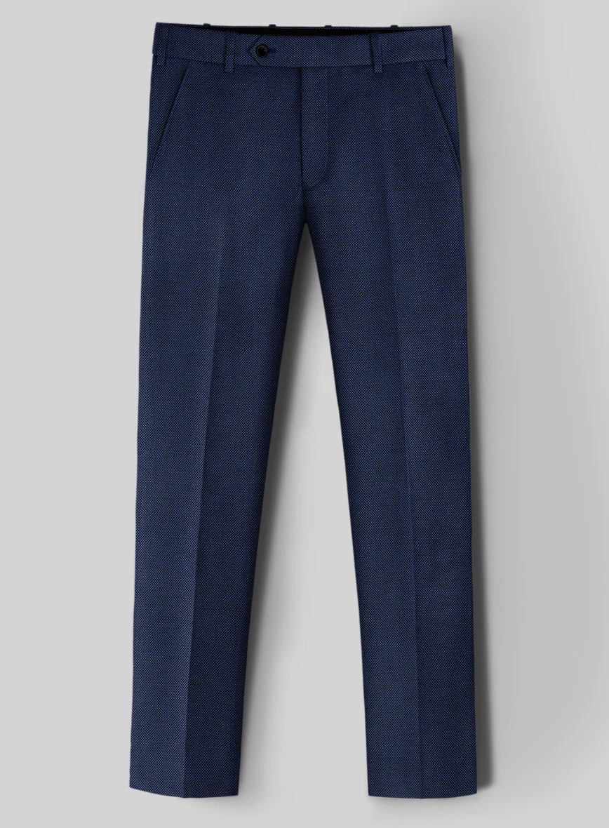 Birdseye Wool Royal Blue Pants