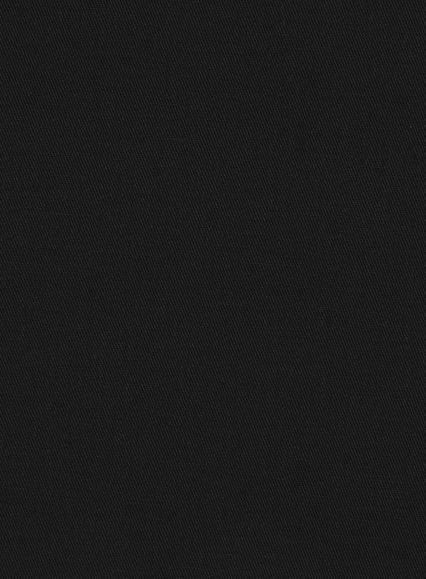 Black Cotton Power Stretch Chino Suit - Image 6
