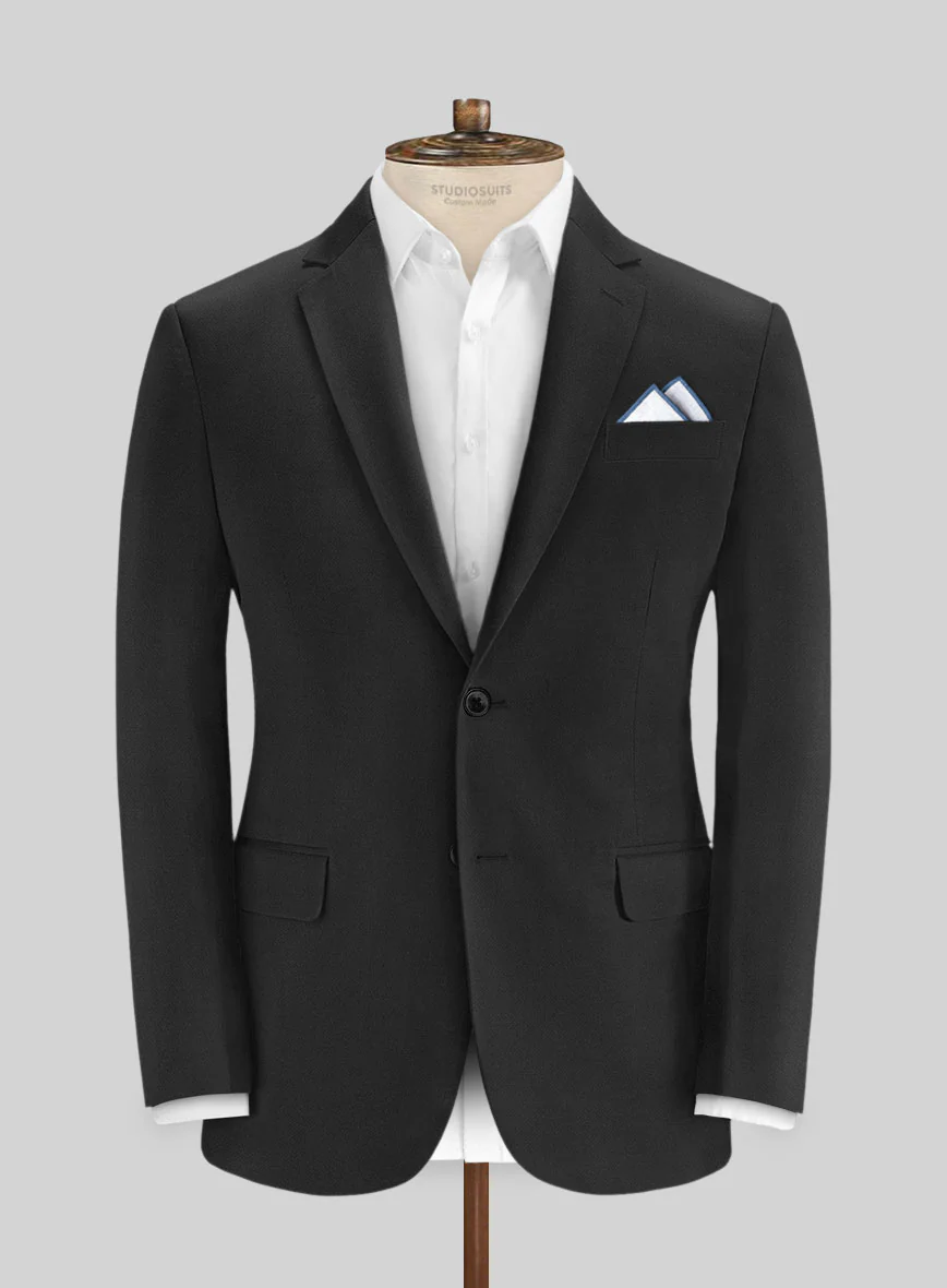 Black Feather Cotton Canvas Stretch Jacket - Image 3