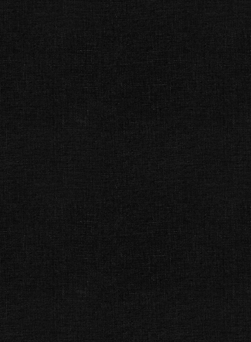 Black Linen Cargo Pants - Image 7