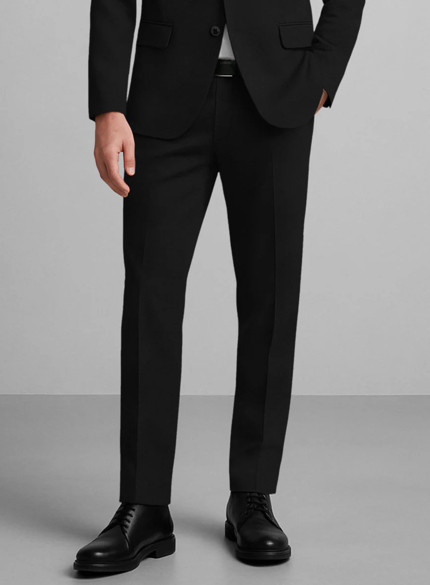 Black Napoli Stretch Light Weight Cotton Suit - Image 5