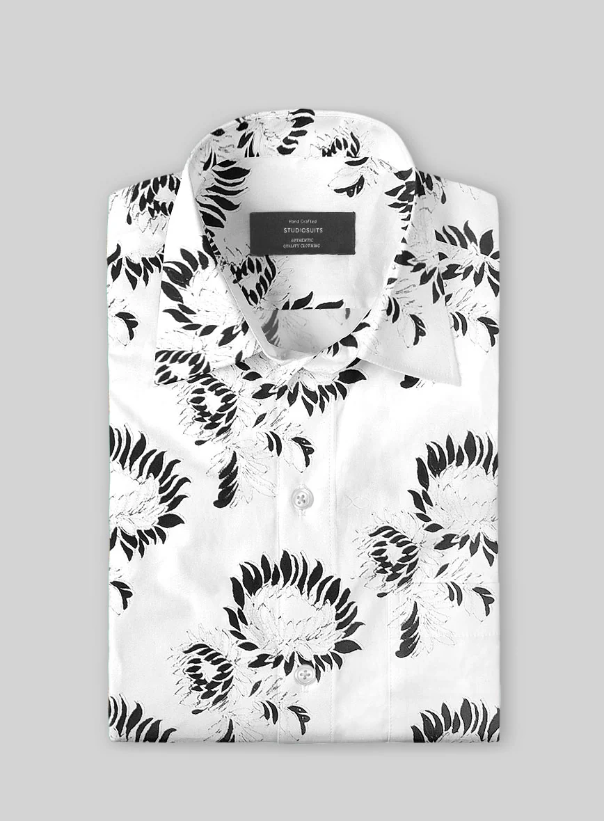 Black Petal Cotton Shirt