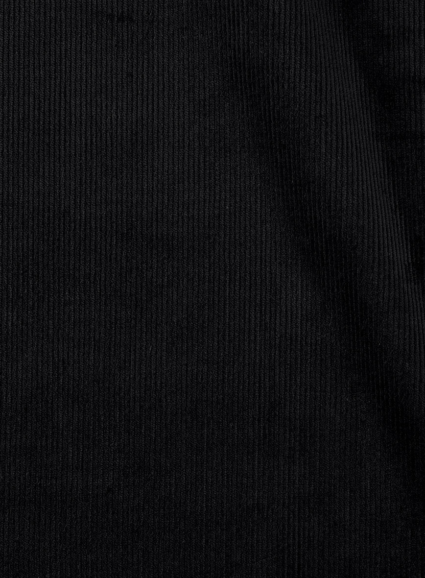 Black Stretch Pin Corduroy Jacket - Image 3