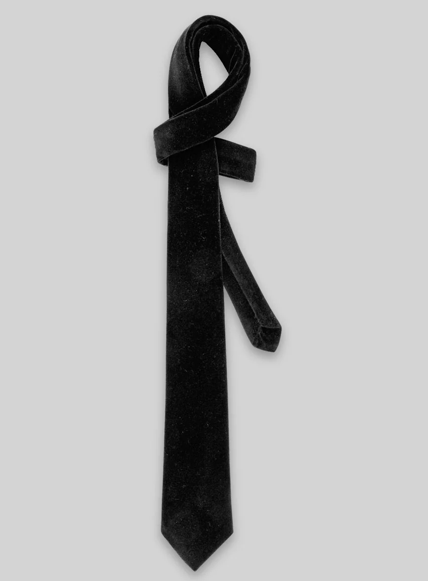 Velvet Tie - Black - Image 2