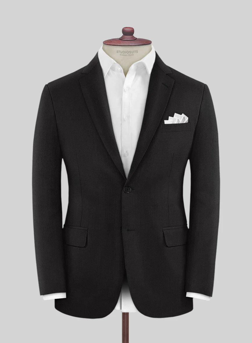 Black Merino Wool Jacket - Image 3