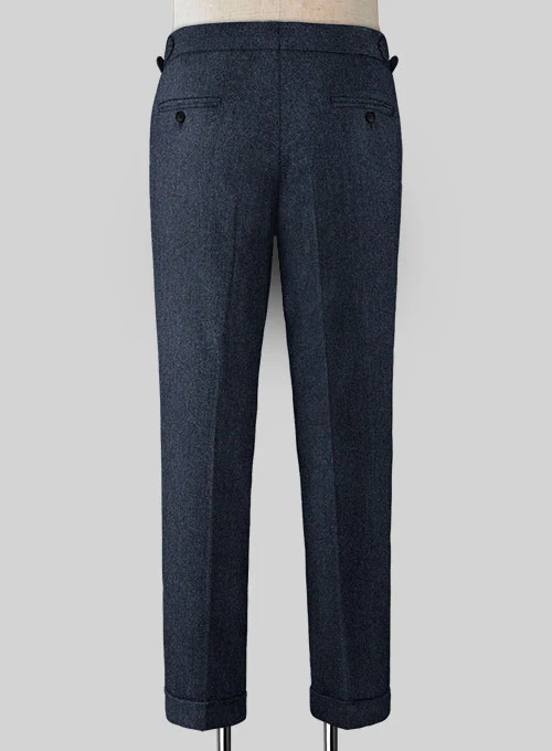 Blue Heavy Highland Tweed Trousers - Image 4