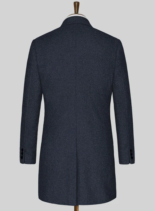 Blue Heavy Tweed Overcoat - Image 2