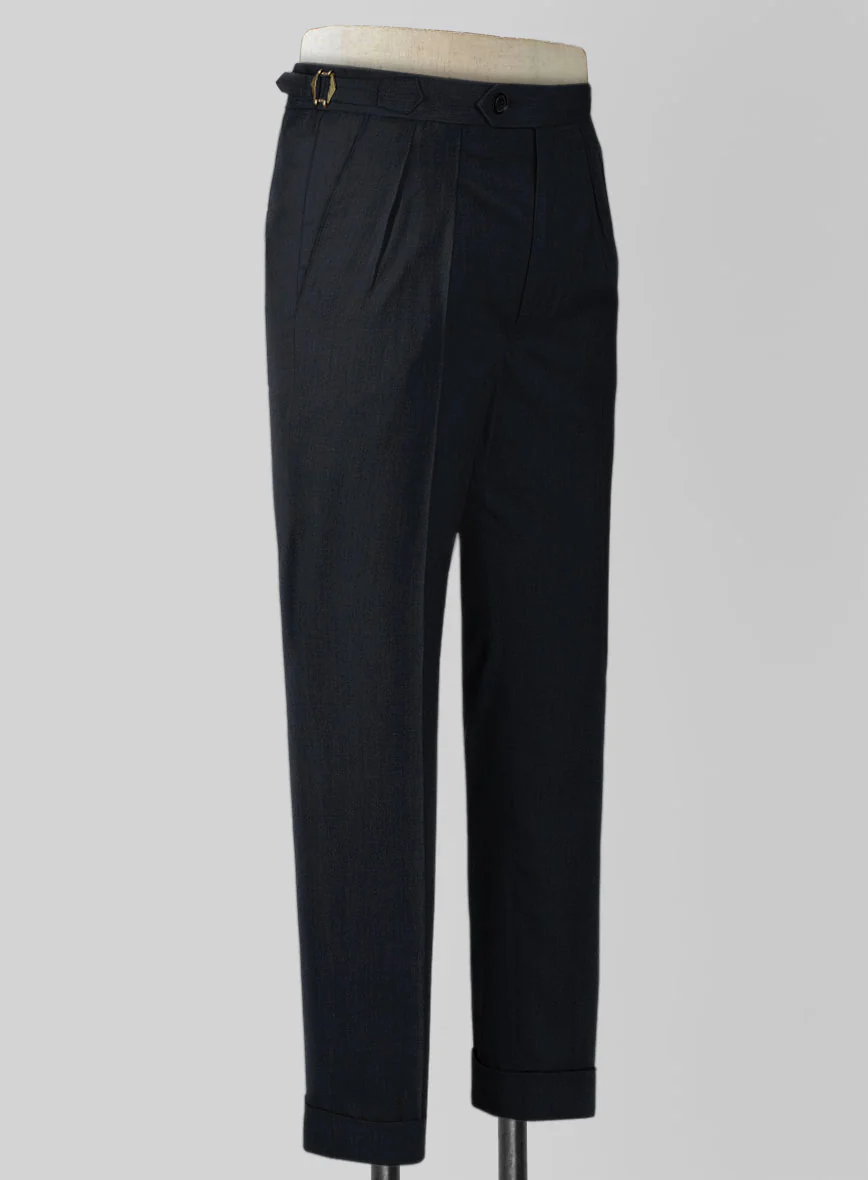 Blue Merino Wool Highland Trousers - Image 2