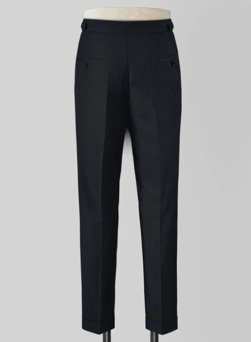 Blue Merino Wool Highland Trousers - Image 3