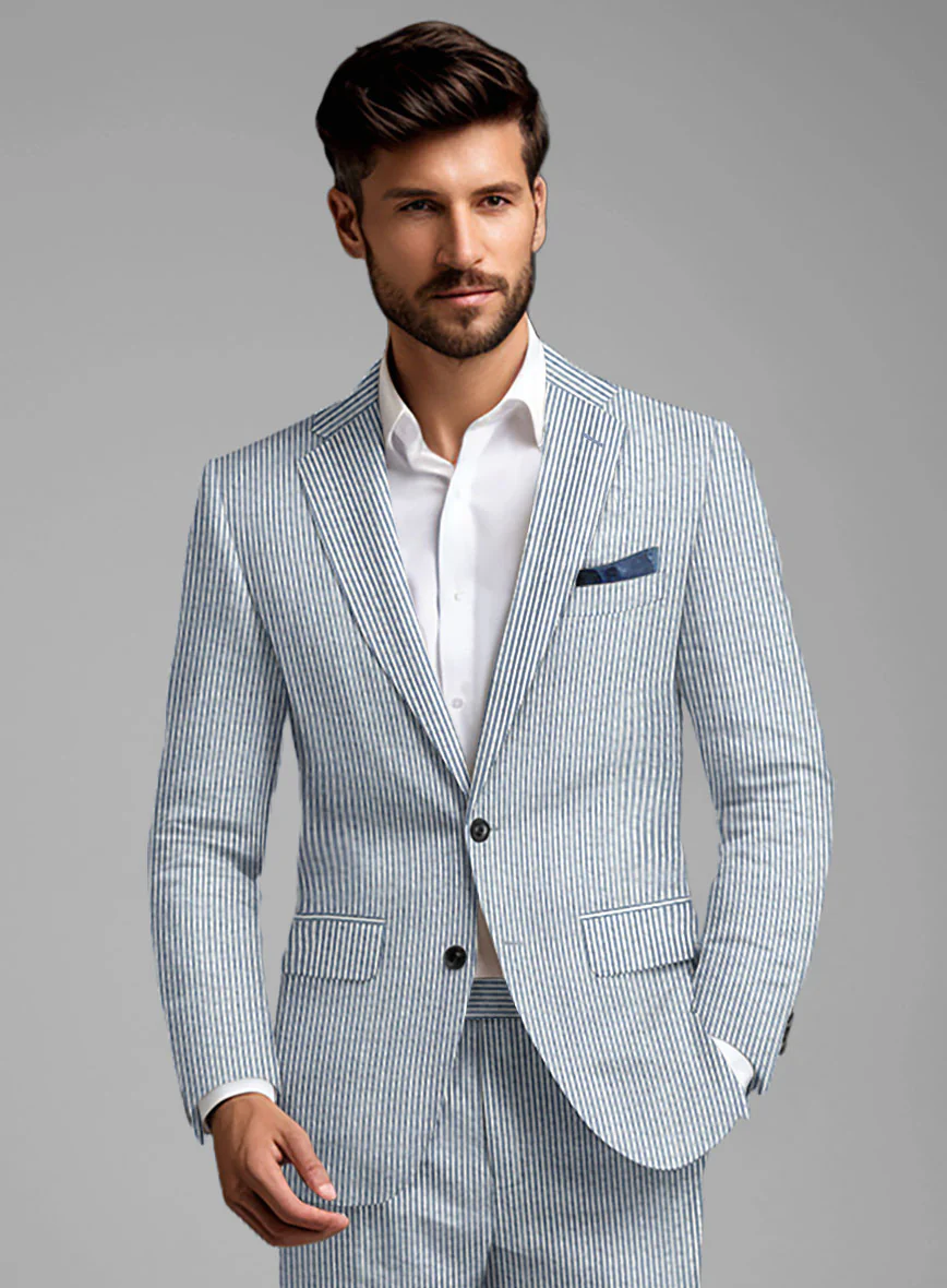 Blue Seersucker Jacket - Image 2