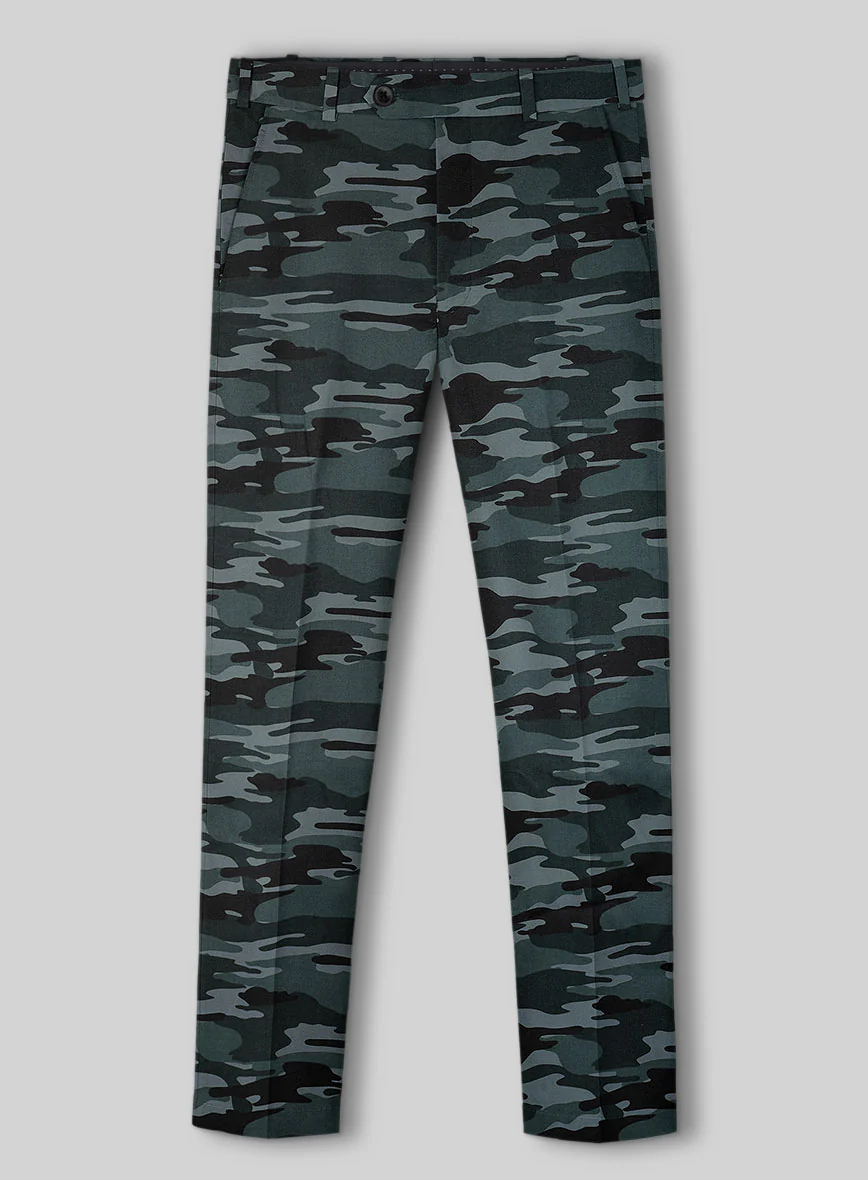 Blue Stretch Camo Pants - Image 2