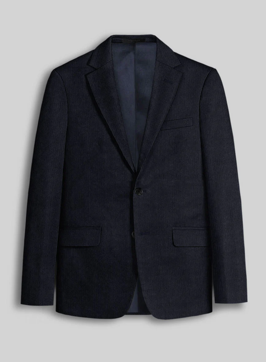 Blue Stretch Pin Corduroy Jacket
