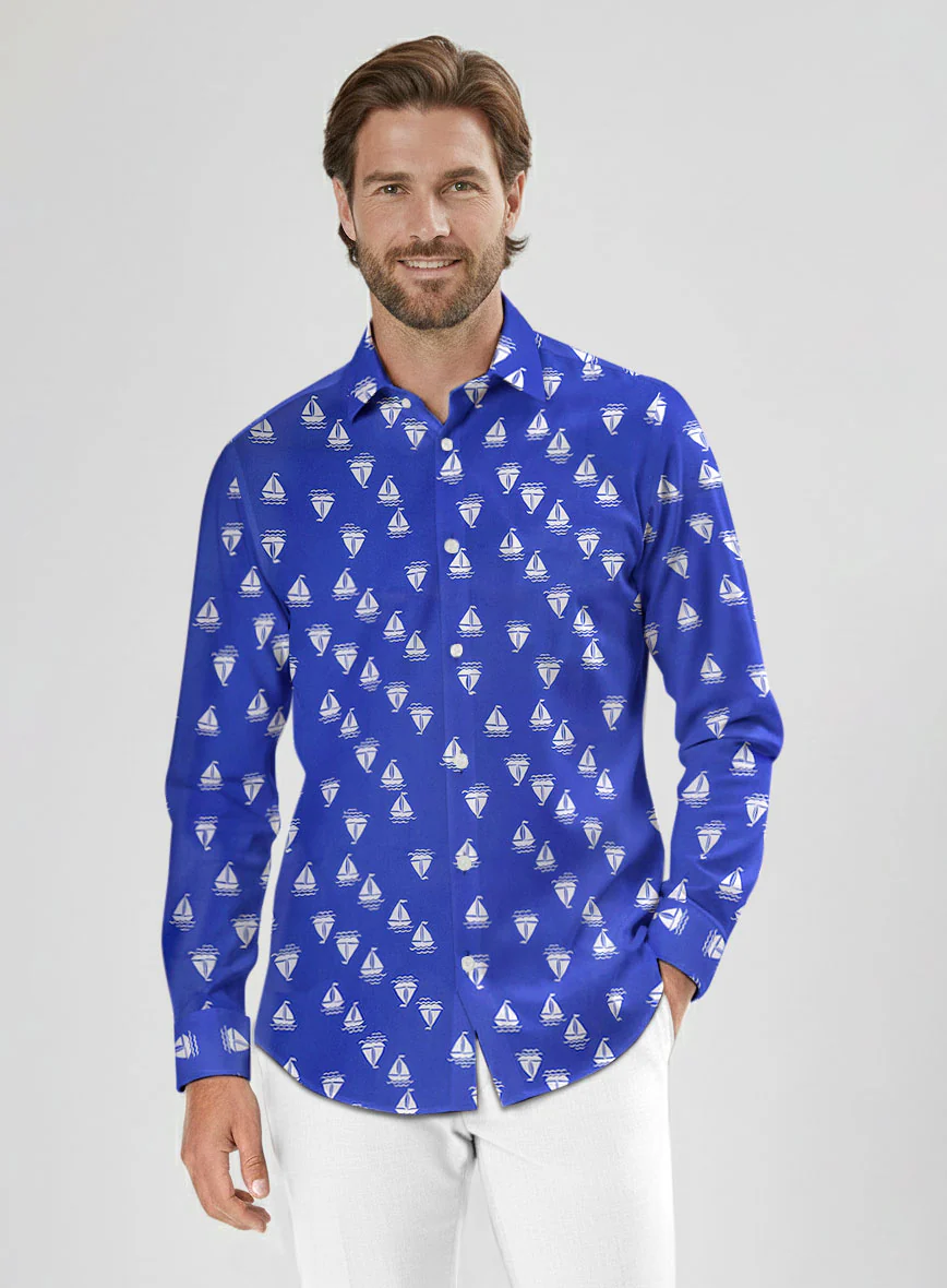 Blue Voyage Cotton Shirt