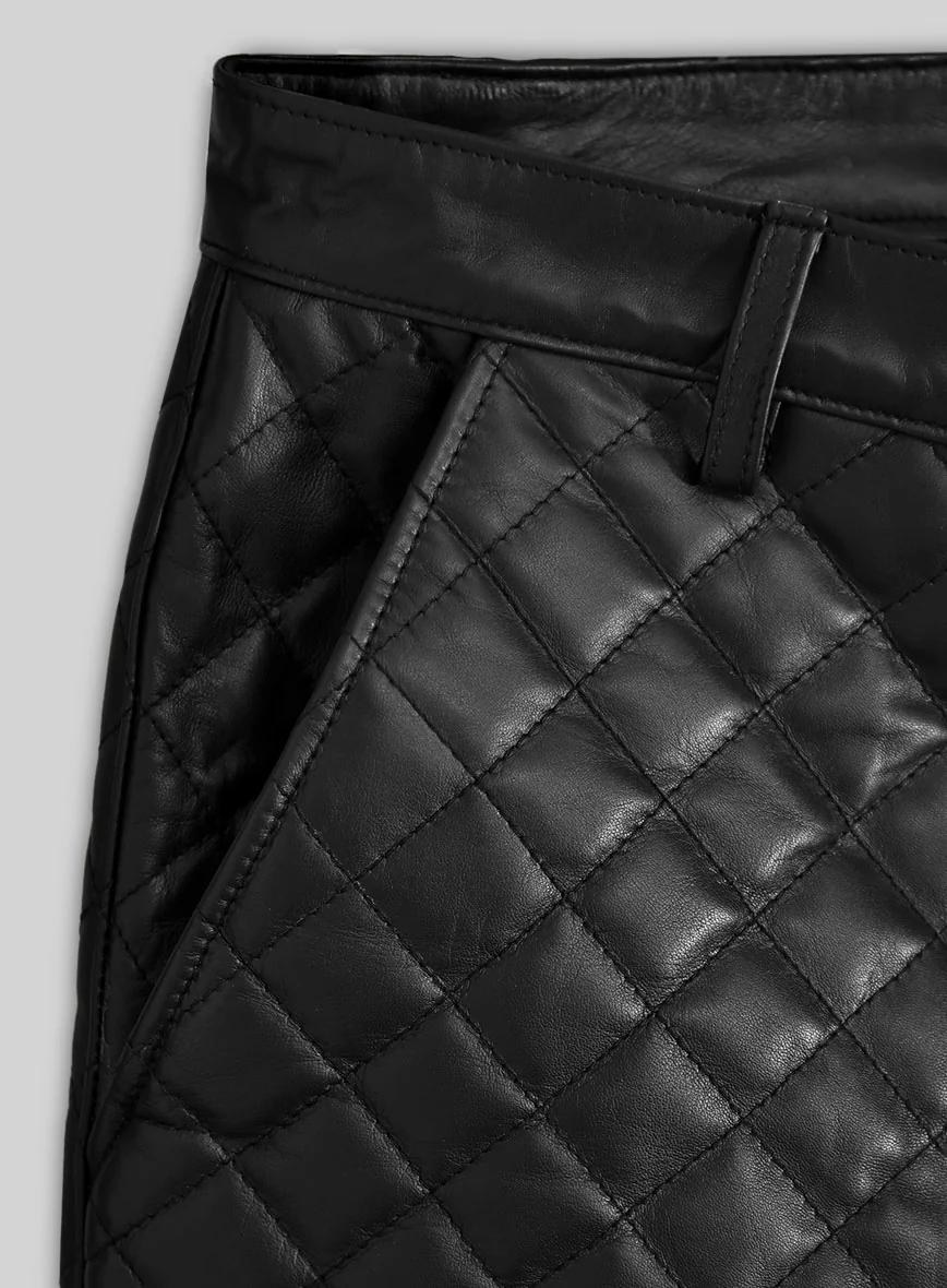 Bocelli Quilted Leather Pants - Image 2