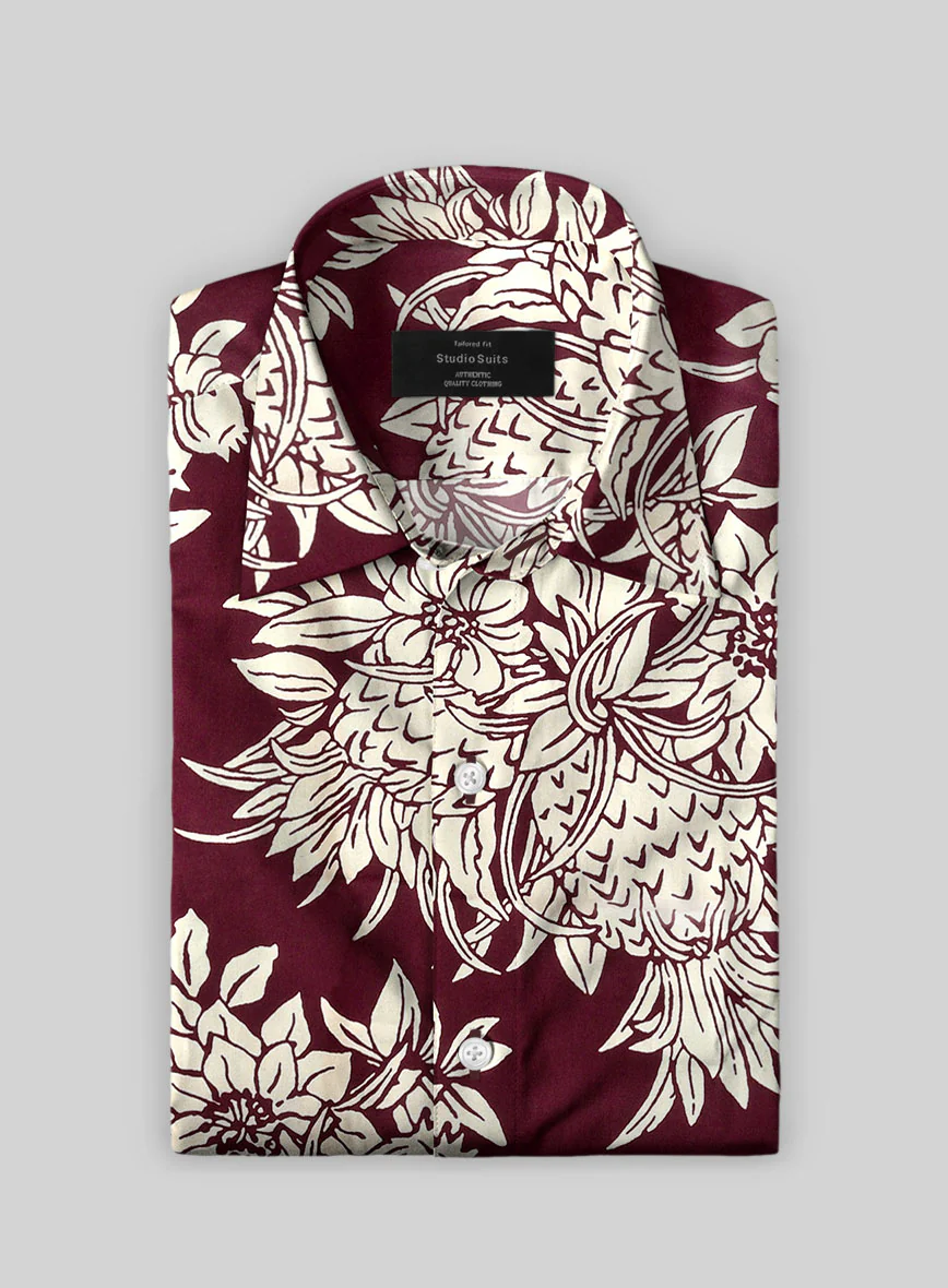 Botanix Wine Cotton Shirt - Image 2