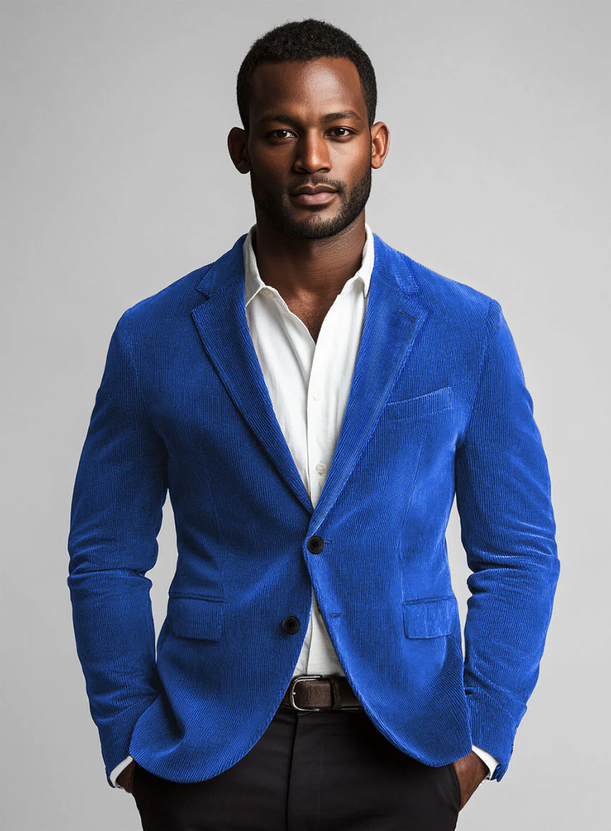 Bright Blue Corduroy Jacket - Image 2