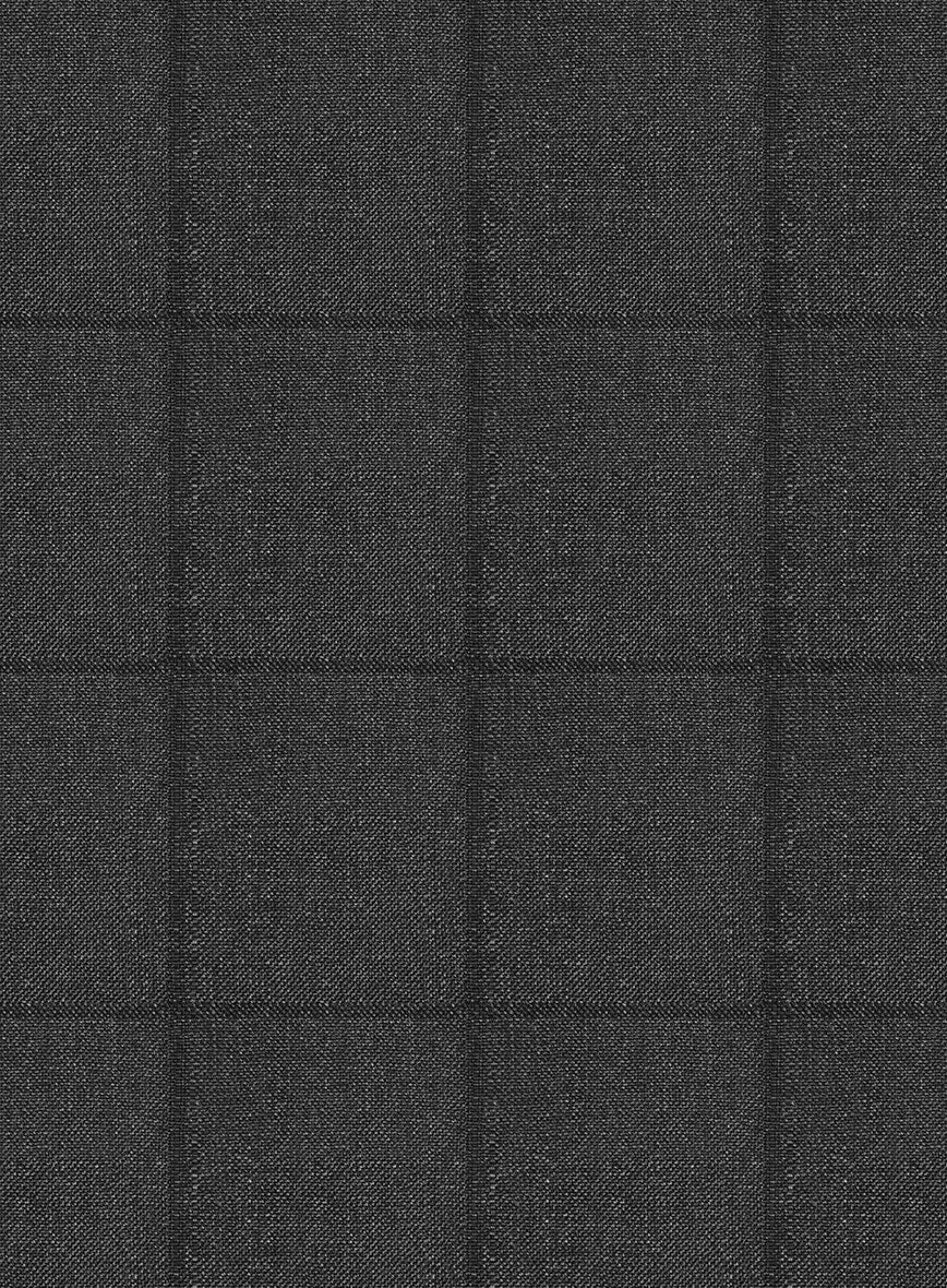 Bristol Anrico Charcoal Checks Pants - Image 3