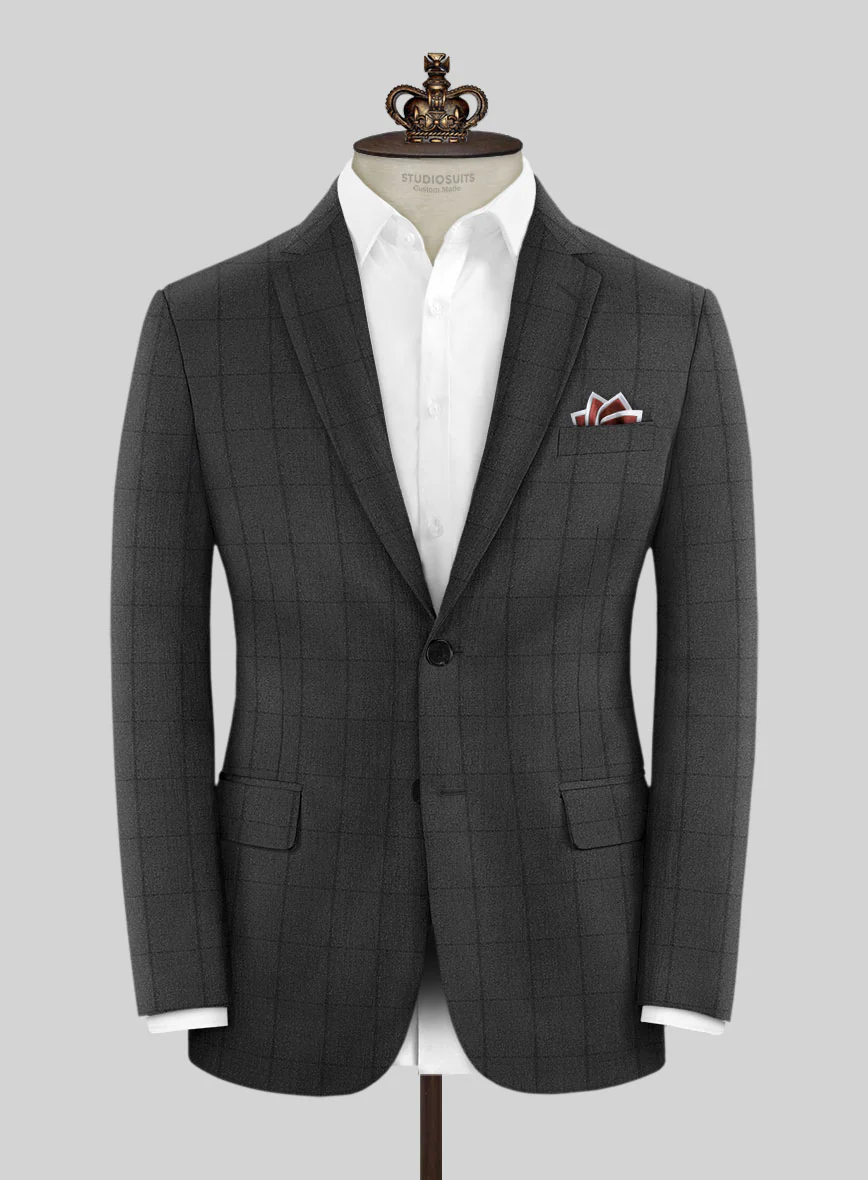 Bristol Anrico Charcoal Checks Suit - Image 4