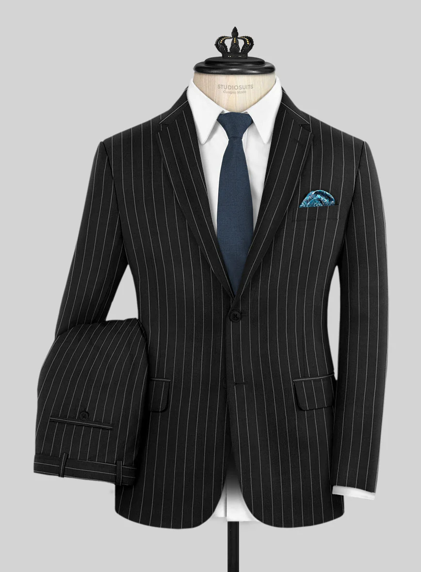 Bristol Black Rope Stripe Suit - Image 2