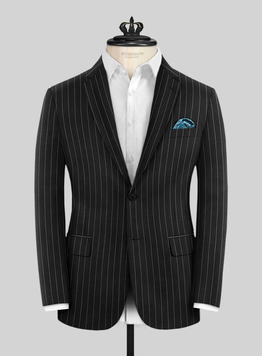 Bristol Black Rope Stripe Suit - Image 3