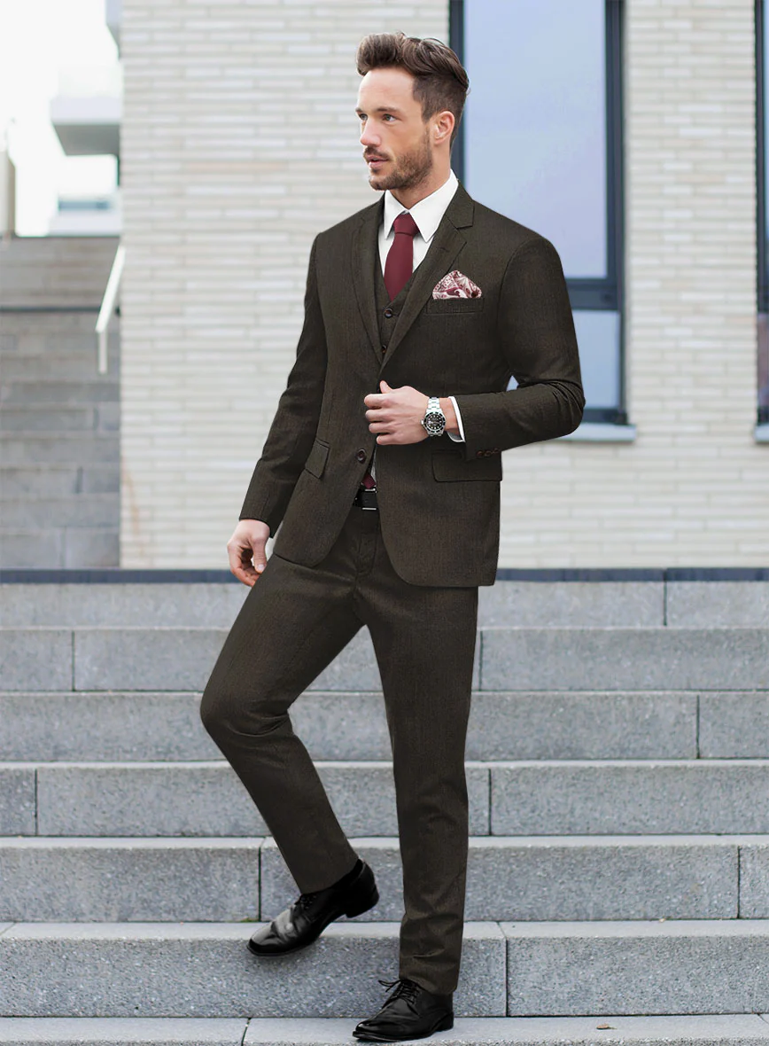 Bristol Brown Herringbone Suit - Image 2