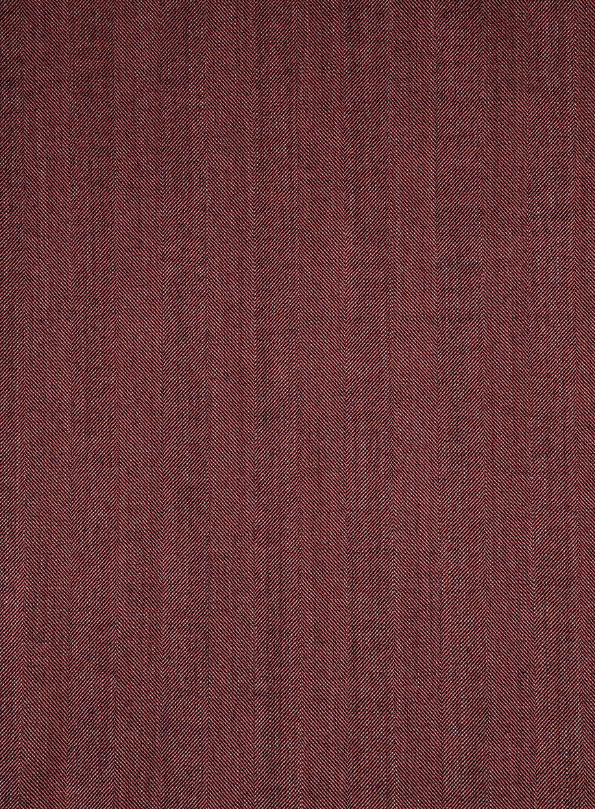 Bristol Burnt Maroon Herringbone Pants - Image 3